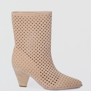 Paige Laila Suede Lase Cut Boots 6.5
